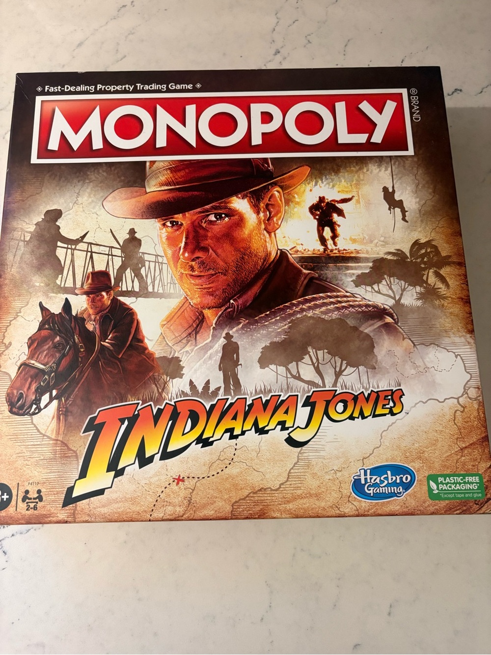 2023 Hasbro Gaming Monopoly Indiana Jones Board Game Open Box  BOARD GAME